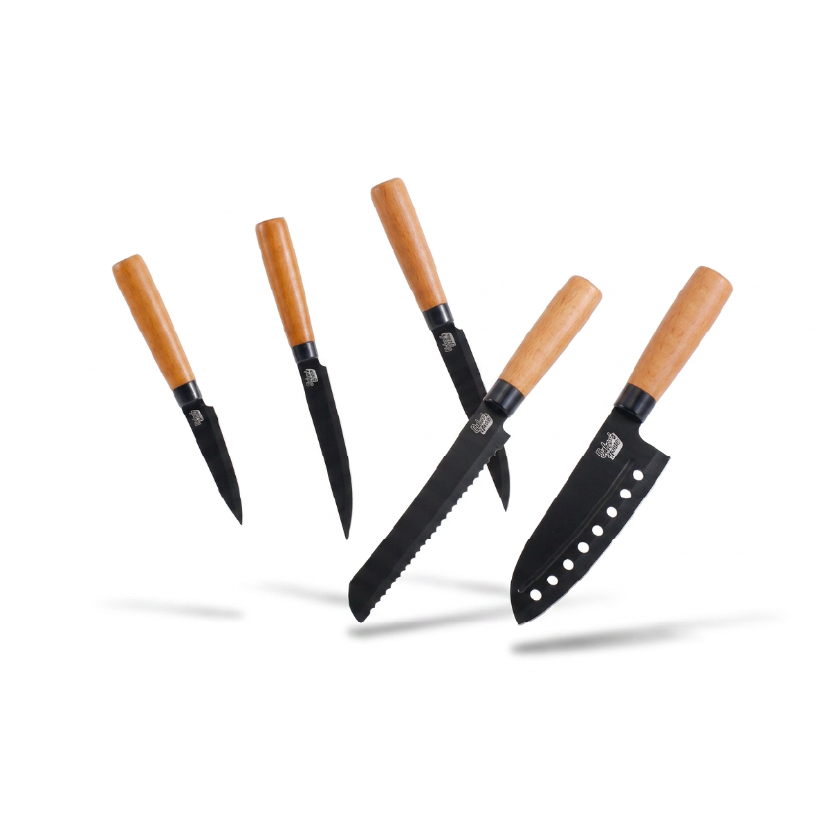 Set De Cuchillos De 4 Piezas De Acero Inoxidable Y Madera Baker House
