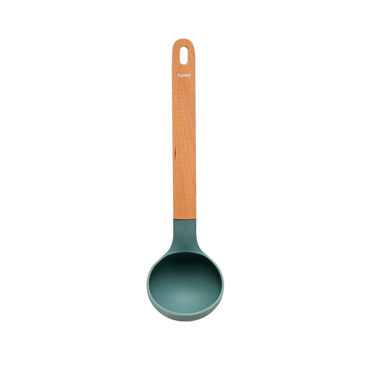 Cuchara De Silicón Mango De Madera Cutlery