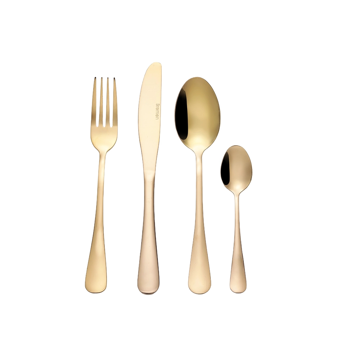 Juego De Cubiertos 16 Piezas Mirror Acero Inoxidable Rose Gold Bremen