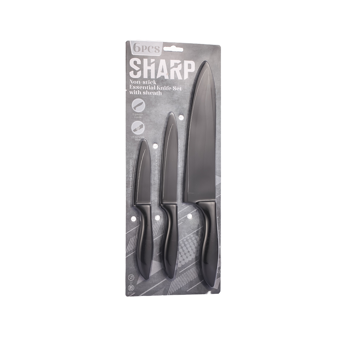 Set De Cuchillos 3 Piezas Con Protector Baker House - Miniatura 2