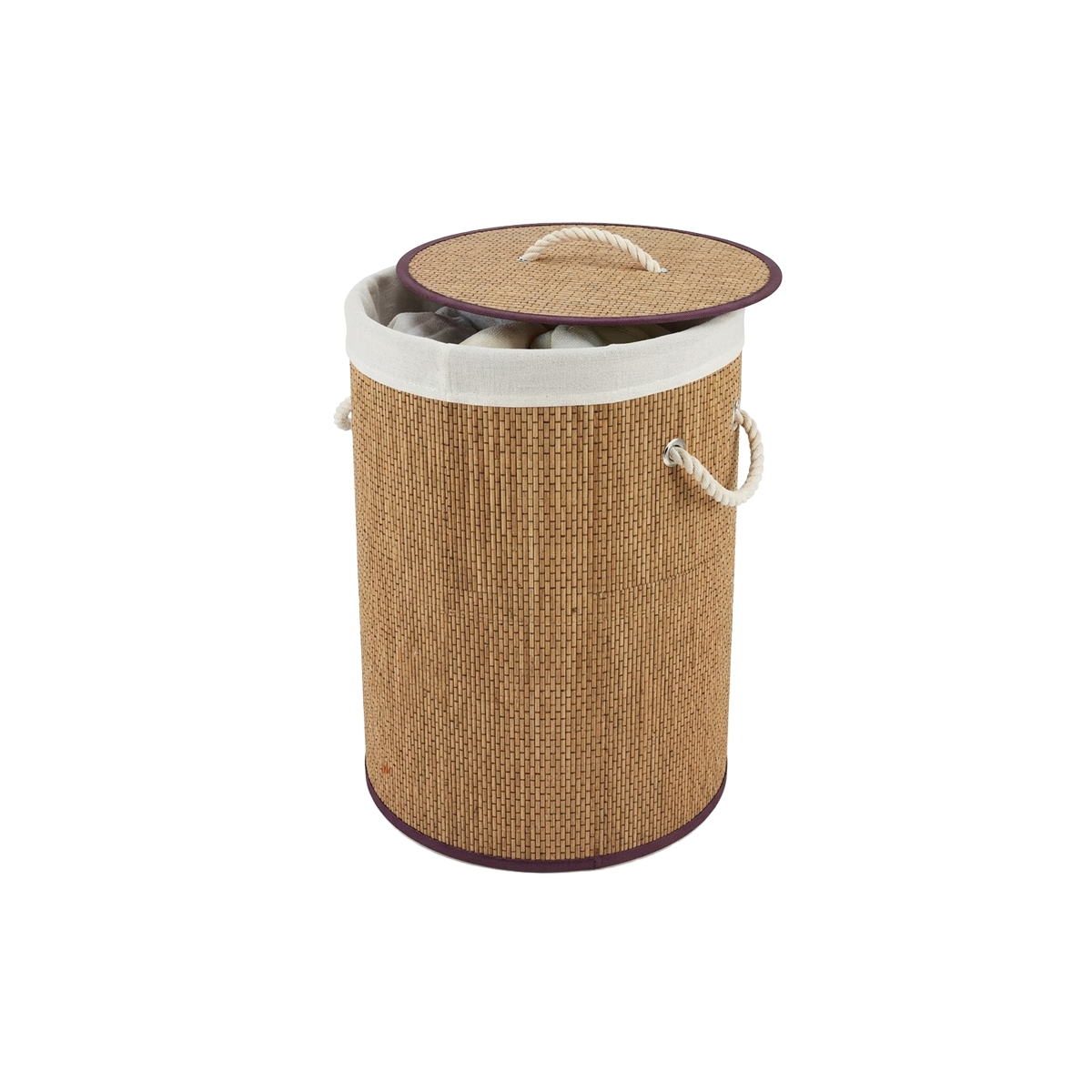 Cesta De Bambu Para Ropa 48 Litros Basic Home - Miniatura 3