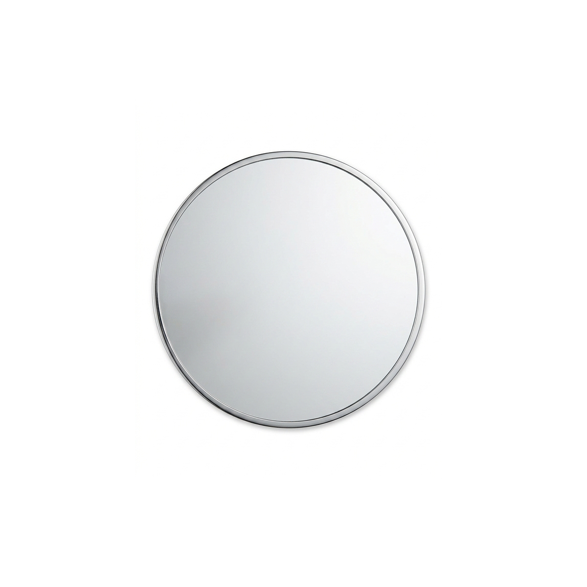 Espejo De Pared Redondo Color Plateado Basic Home