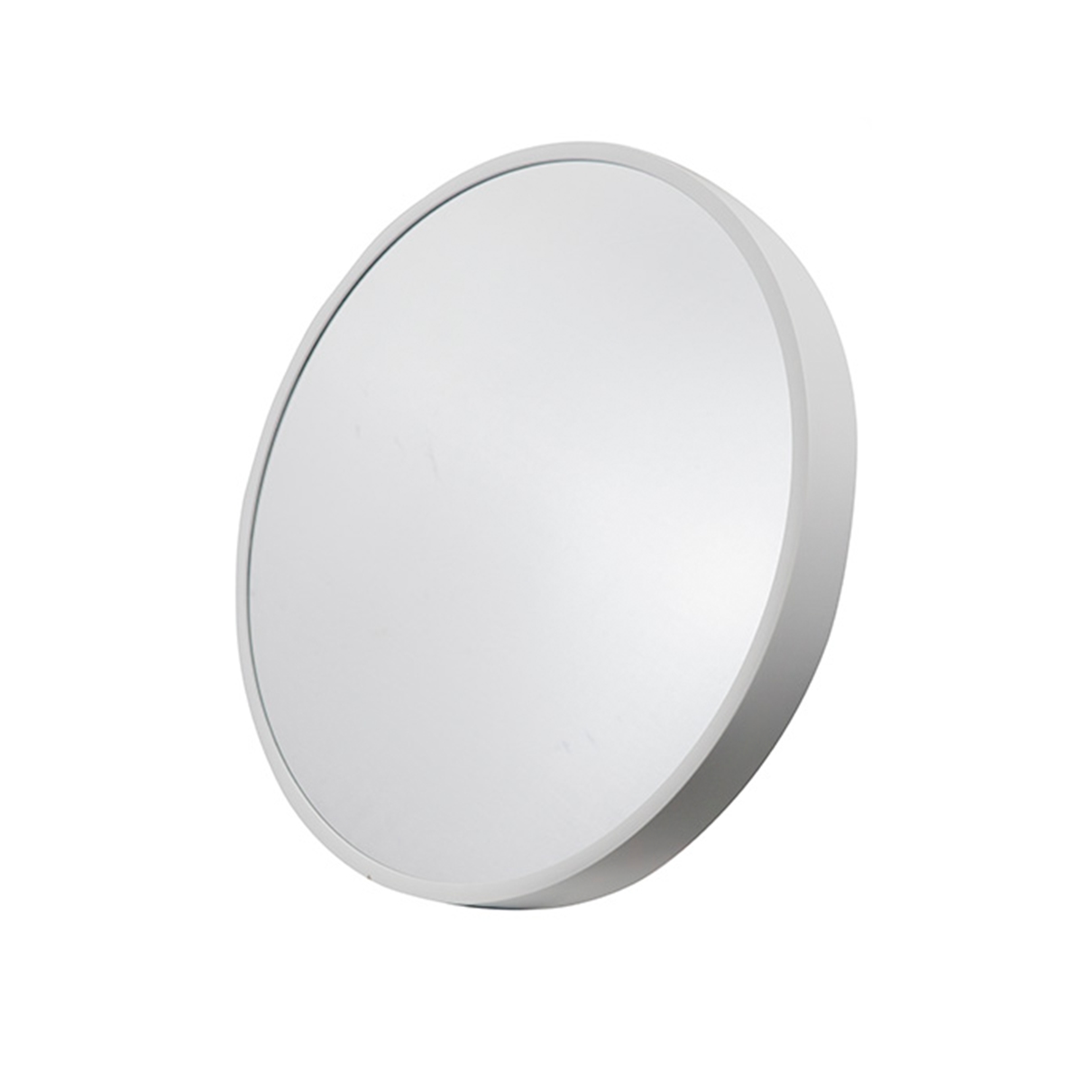 Espejo Redondo de Pared Color Blanco Basic Home