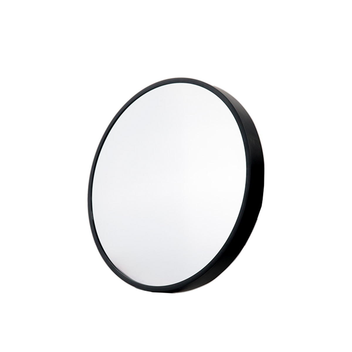 Espejo Redondo De Pared 50 cm Color Negro Basic Home - Miniatura 2