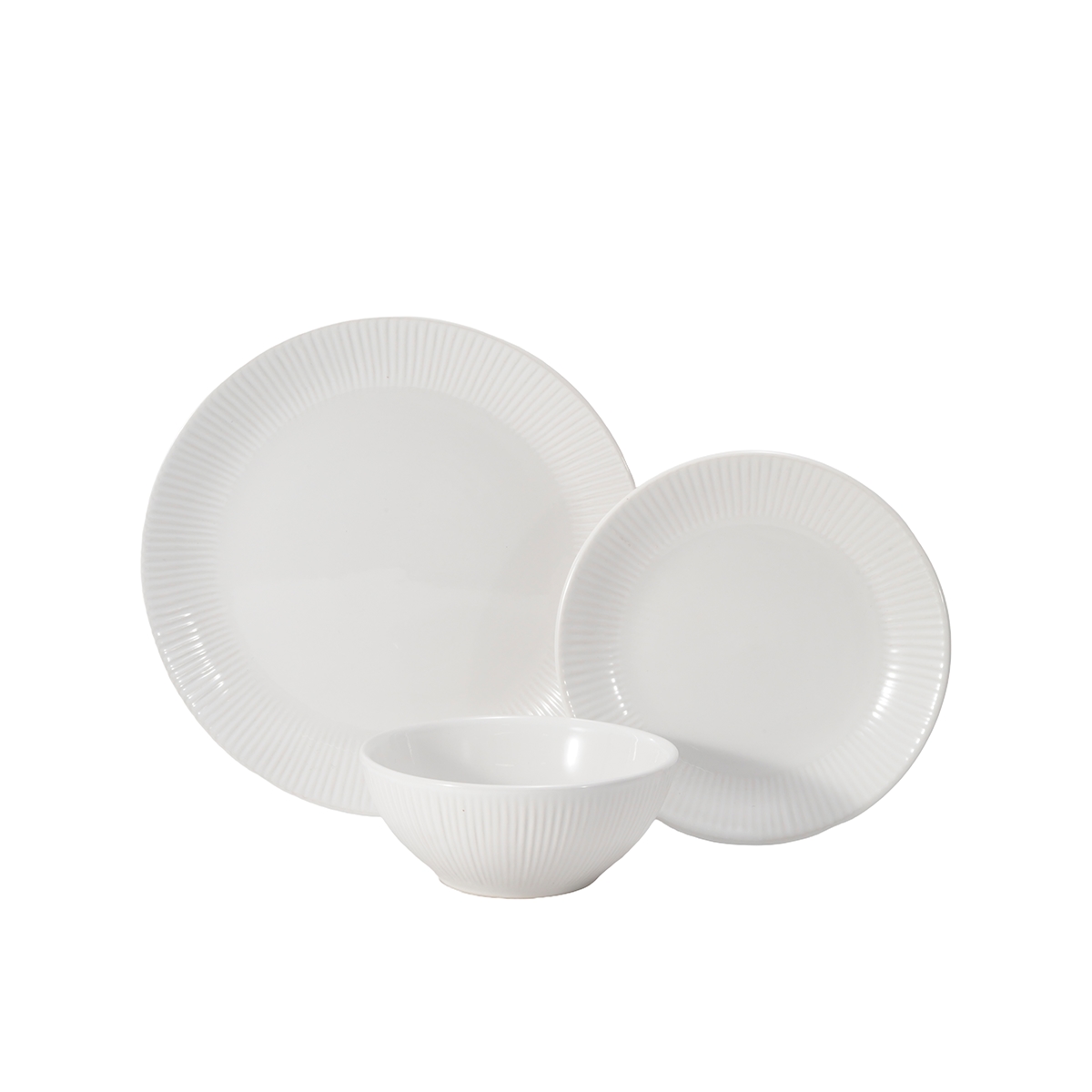 Vajilla Naturelle 12 Piezas Color Blanco Oslo