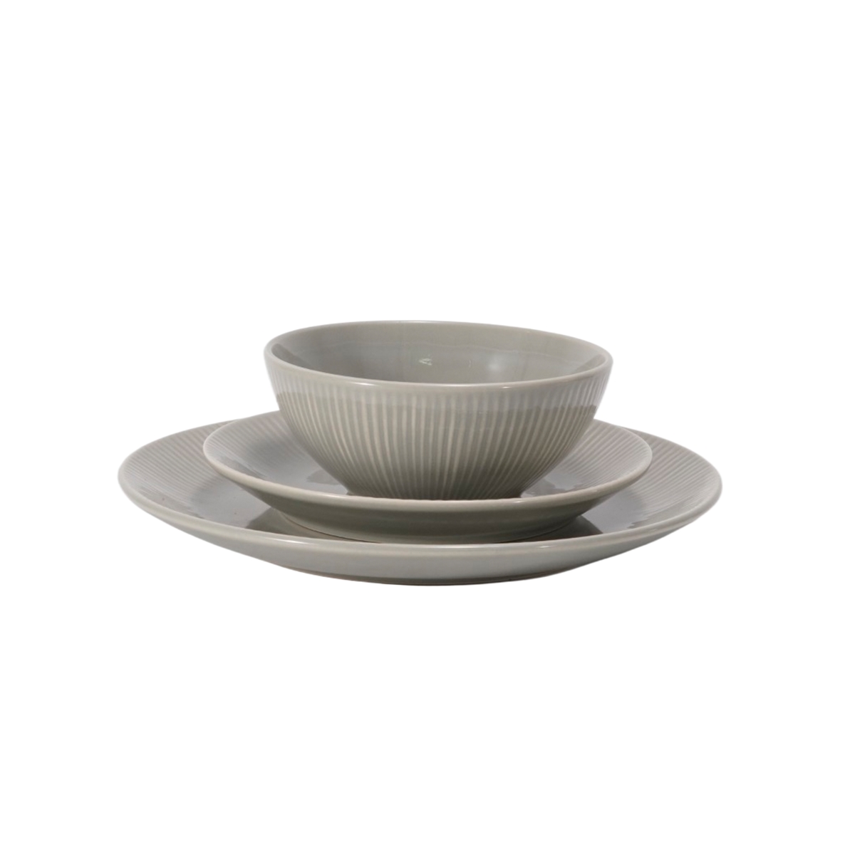 Vajilla Naturelle 12 Piezas color Gris Taupe - Miniatura 2
