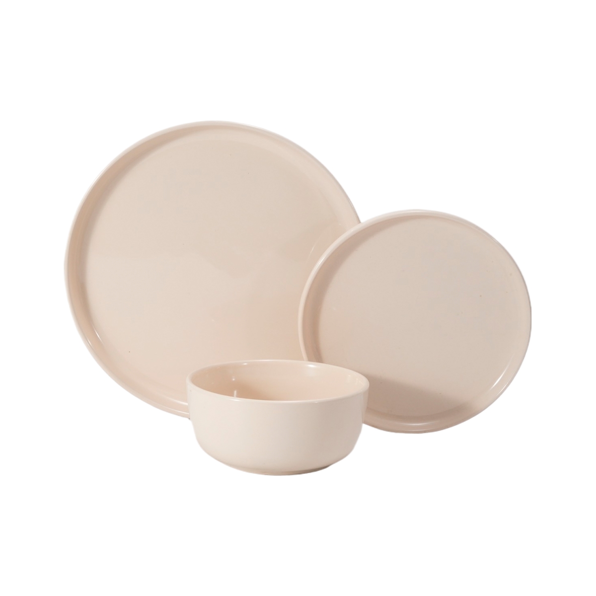 Vajilla De Cerámica 12 Piezas Crema Oslo