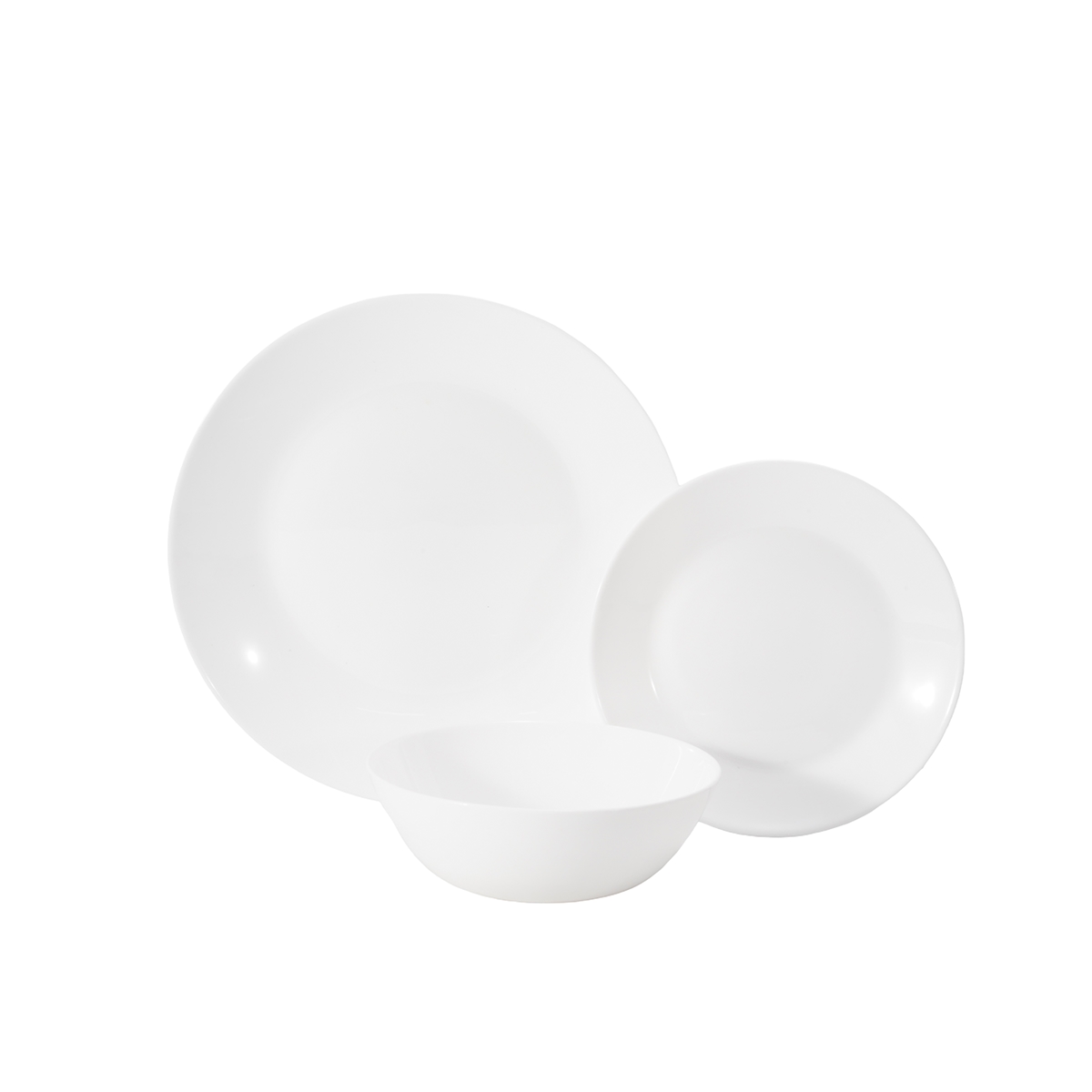Vajilla Opal 12 Piezas color Blanco Oslo