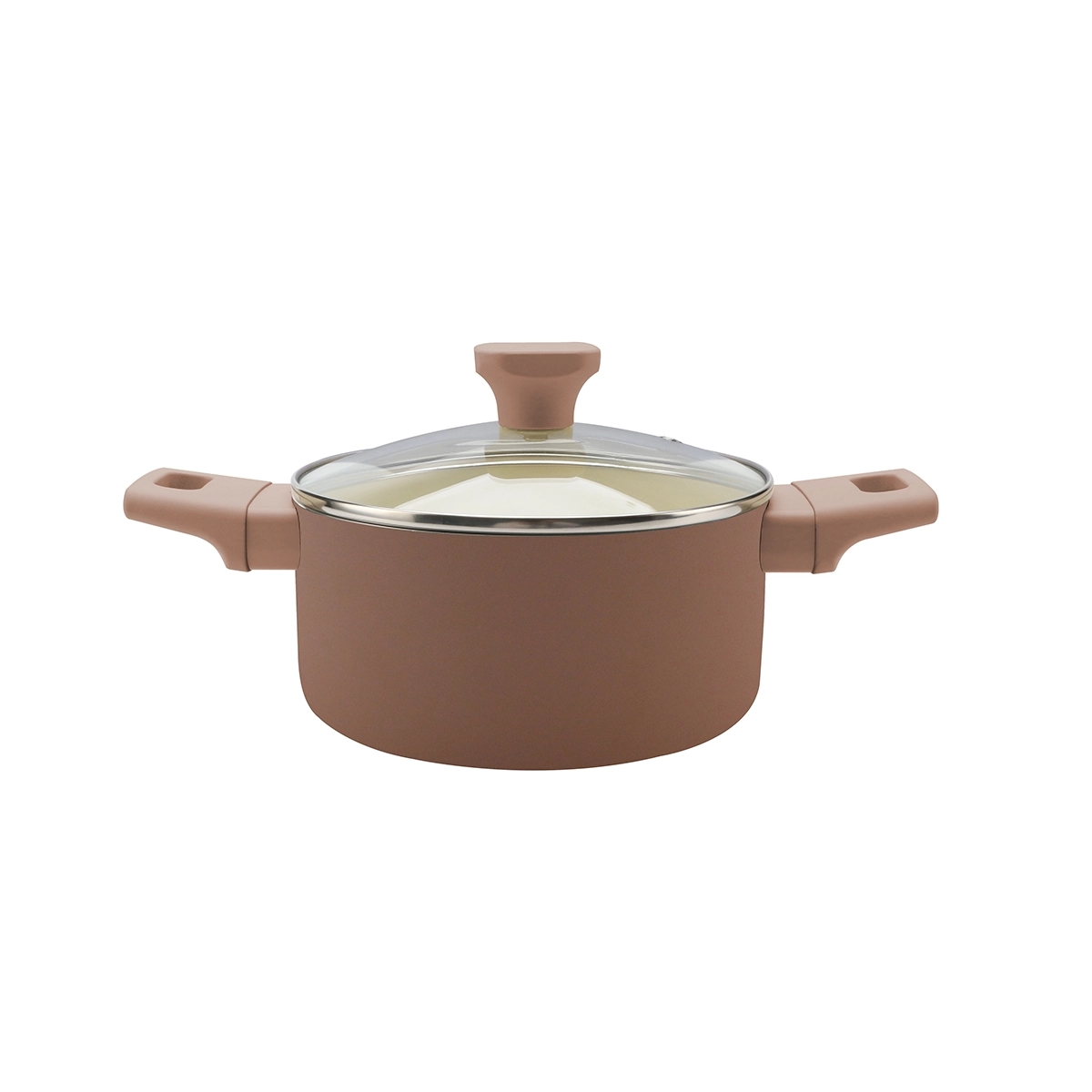 Olla Antiadherente Con Tapa Muse Pink 24cm color rosado pastel Bremen