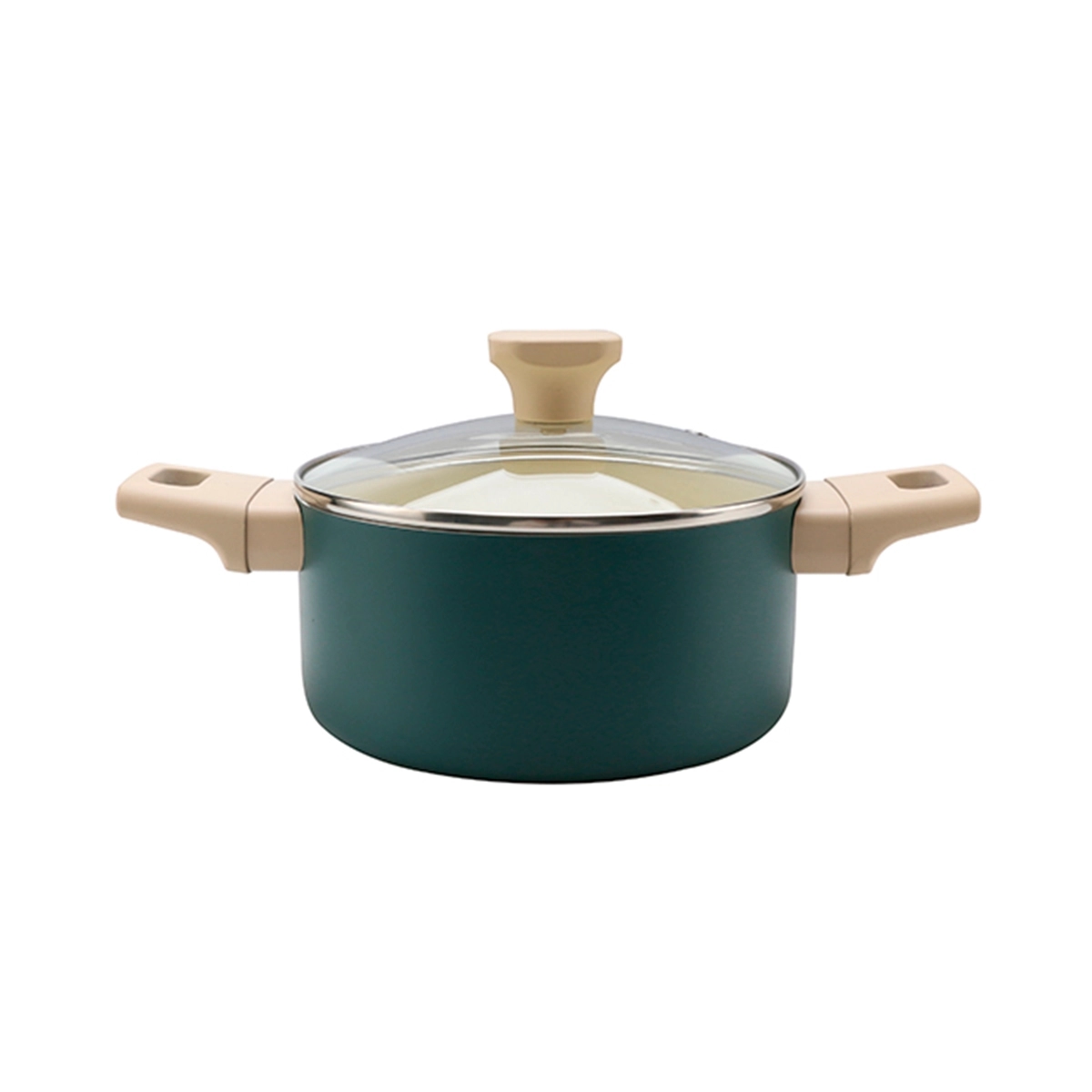 Olla Antiadherente 20 Cm Con Tapa Caribe color Verde Bremen