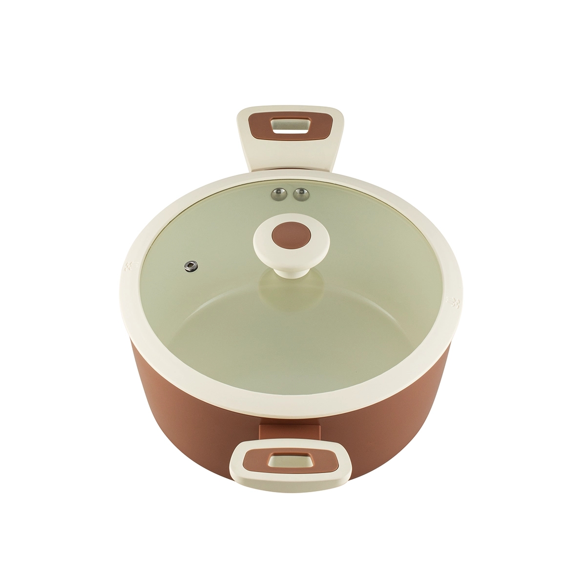 Olla Cerámica 24cm Con Tapa color Marrón Bremen - Miniatura 2