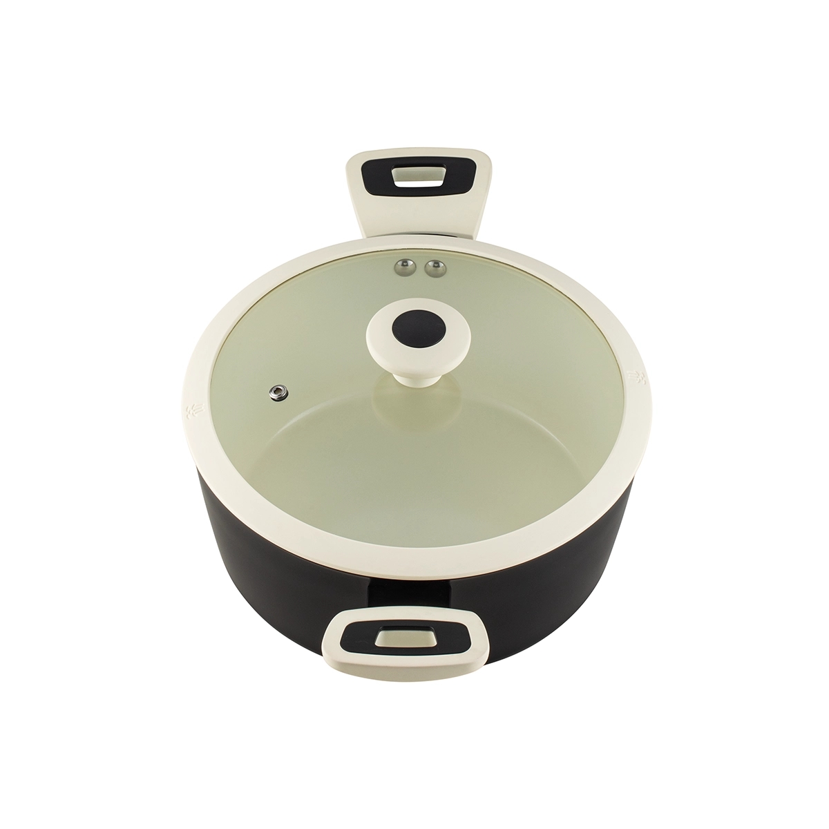 Olla De Cerámica Con Tapa De 24cm Color Negro Bremen - Miniatura 2