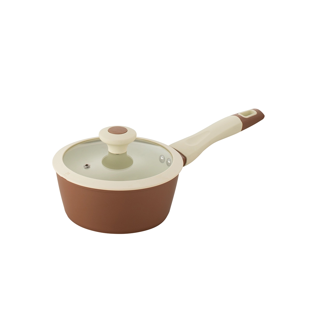 Olla De Cerámica De 18 Cm Con Tapa color Marrón Bremen
