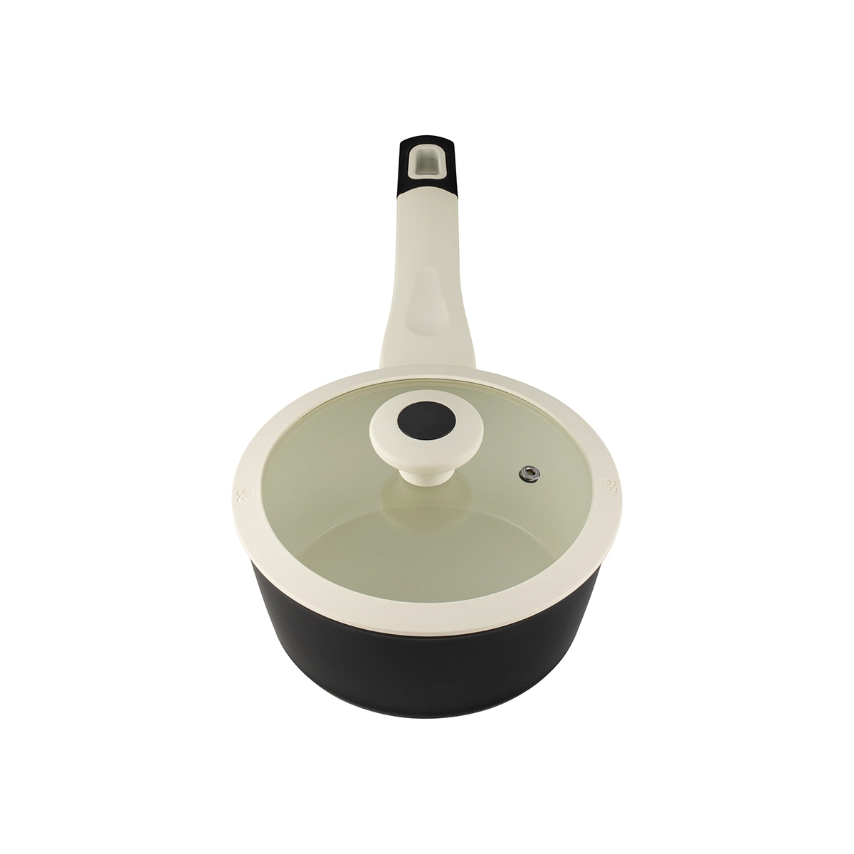 Olla Cerámica De 18 cm Con Tapa Color Negro Bremen - Miniatura 2