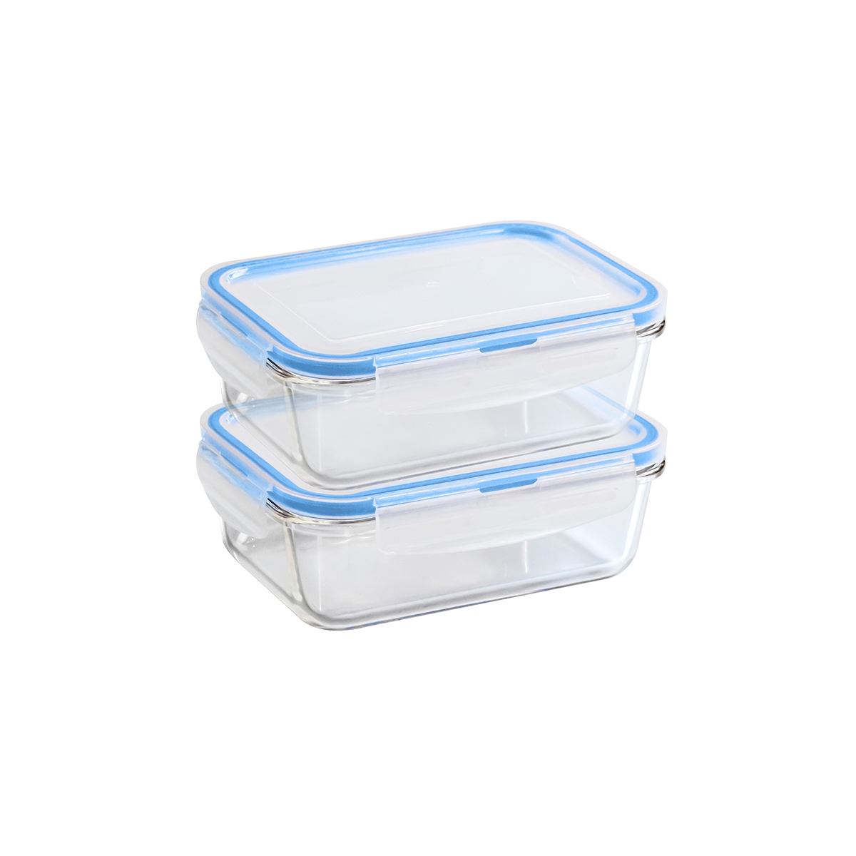 Juego de Recipientes de Vidrio con Tapa 880ml 2 Piezas Bremen - Miniatura 2