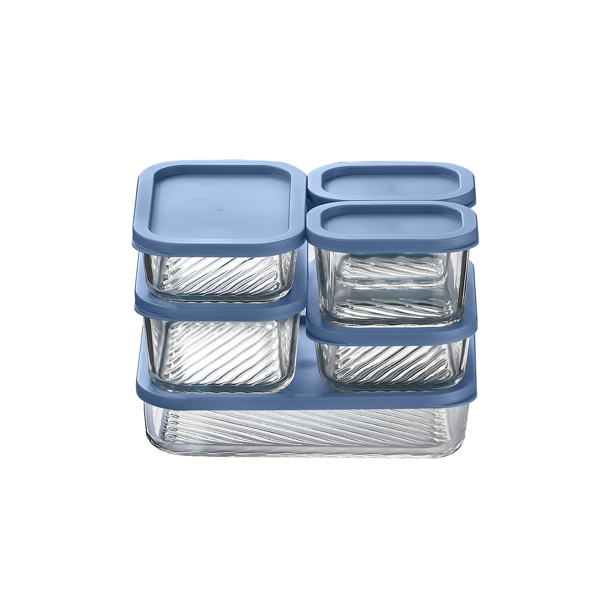 Juego de Recipientes Vidrio con Tapa Hermética 6 Piezas Bremen