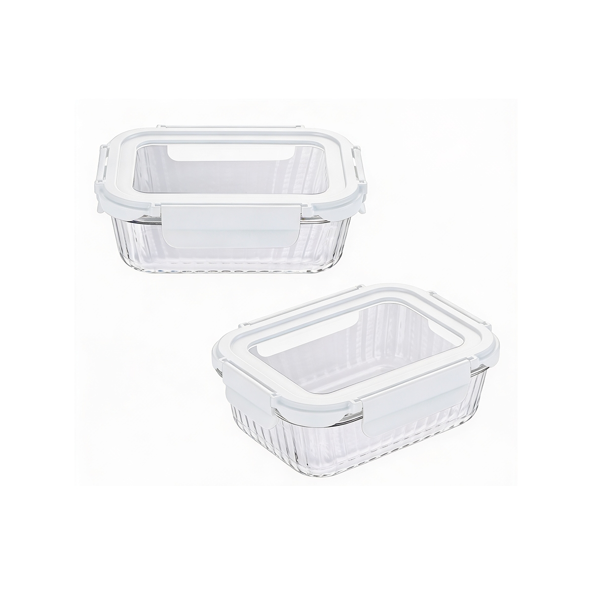 Juego de Recipientes   Vidrio Tapa Hermética 640ml 2 Piezas Bremen - Miniatura 3