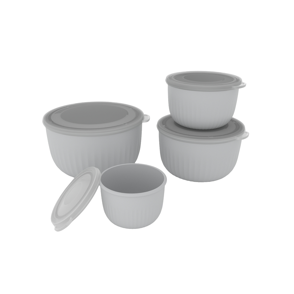 Set De Bowls Con Tapa 4 Piezas Baker House