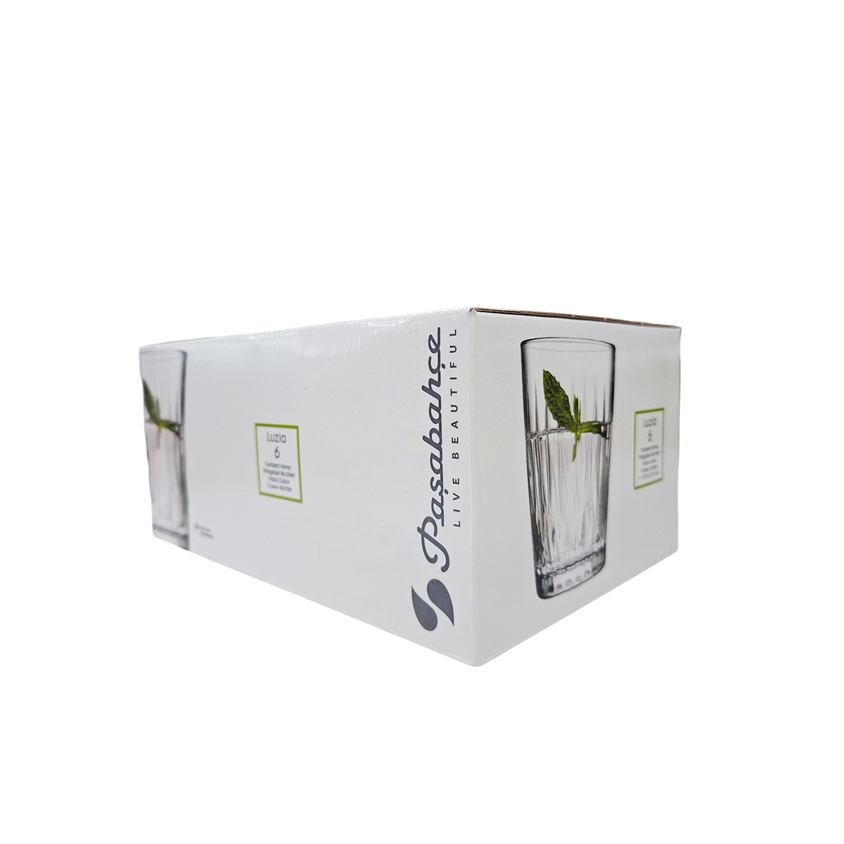 Vasos de Vidrio Luzia 250cc 6 Piezas Pasabahce - Miniatura 2