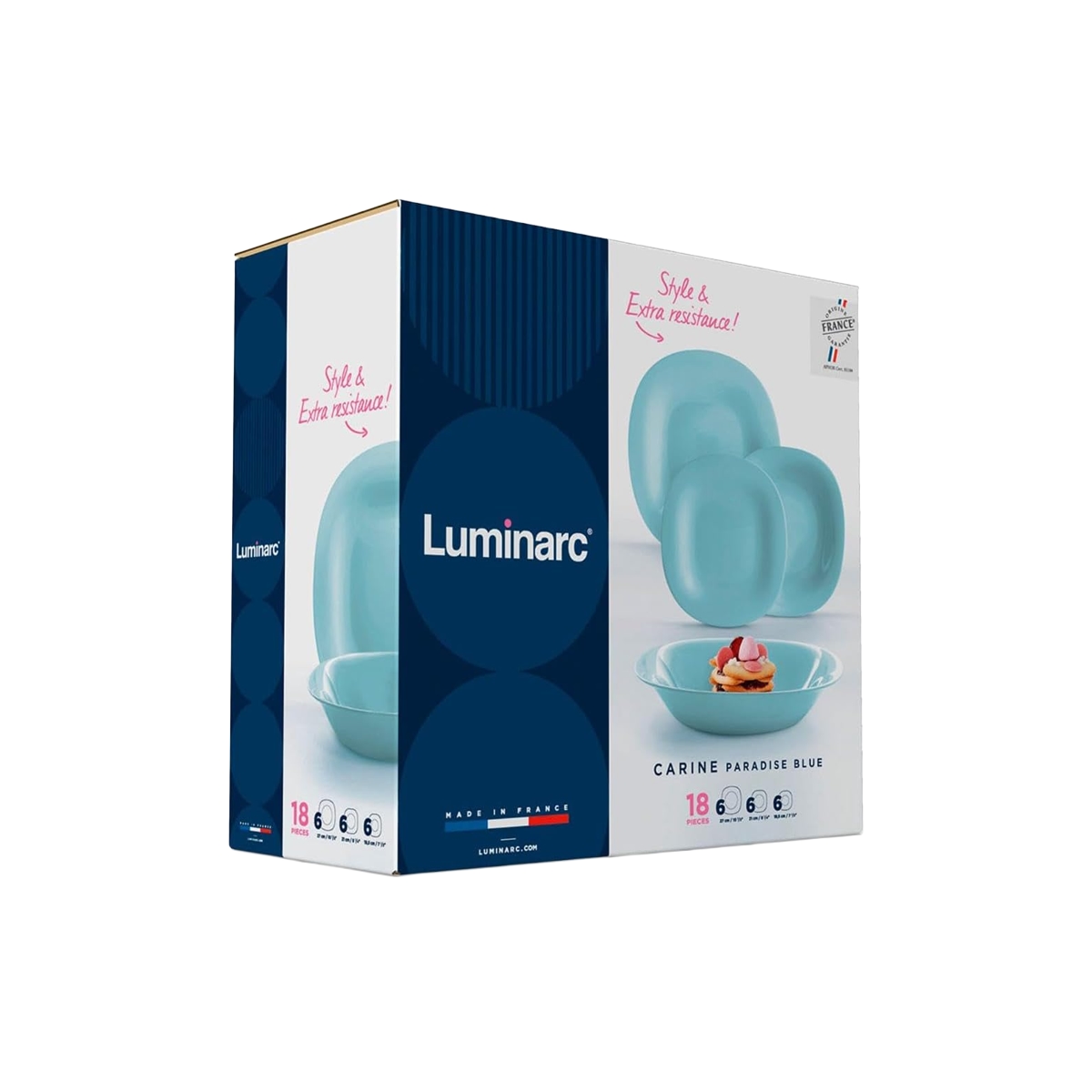 Juego De Vajilla De 18 Piezas Color Celeste Luminarc - Miniatura 4