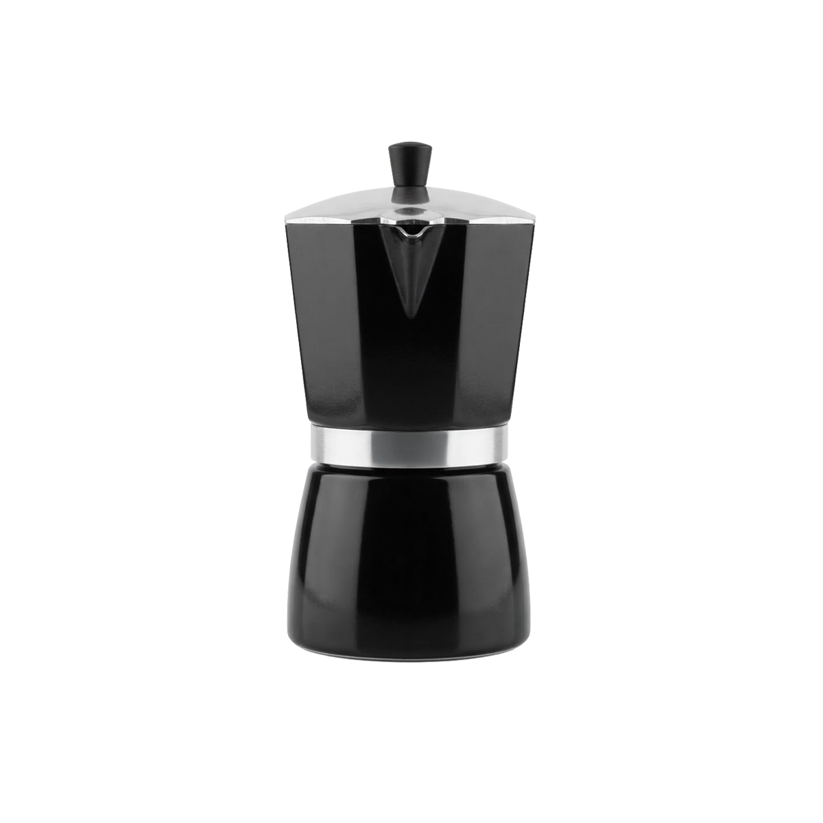 Cafetera Clasica 09 Tazas Color Negro Brillante Greca - Miniatura 3