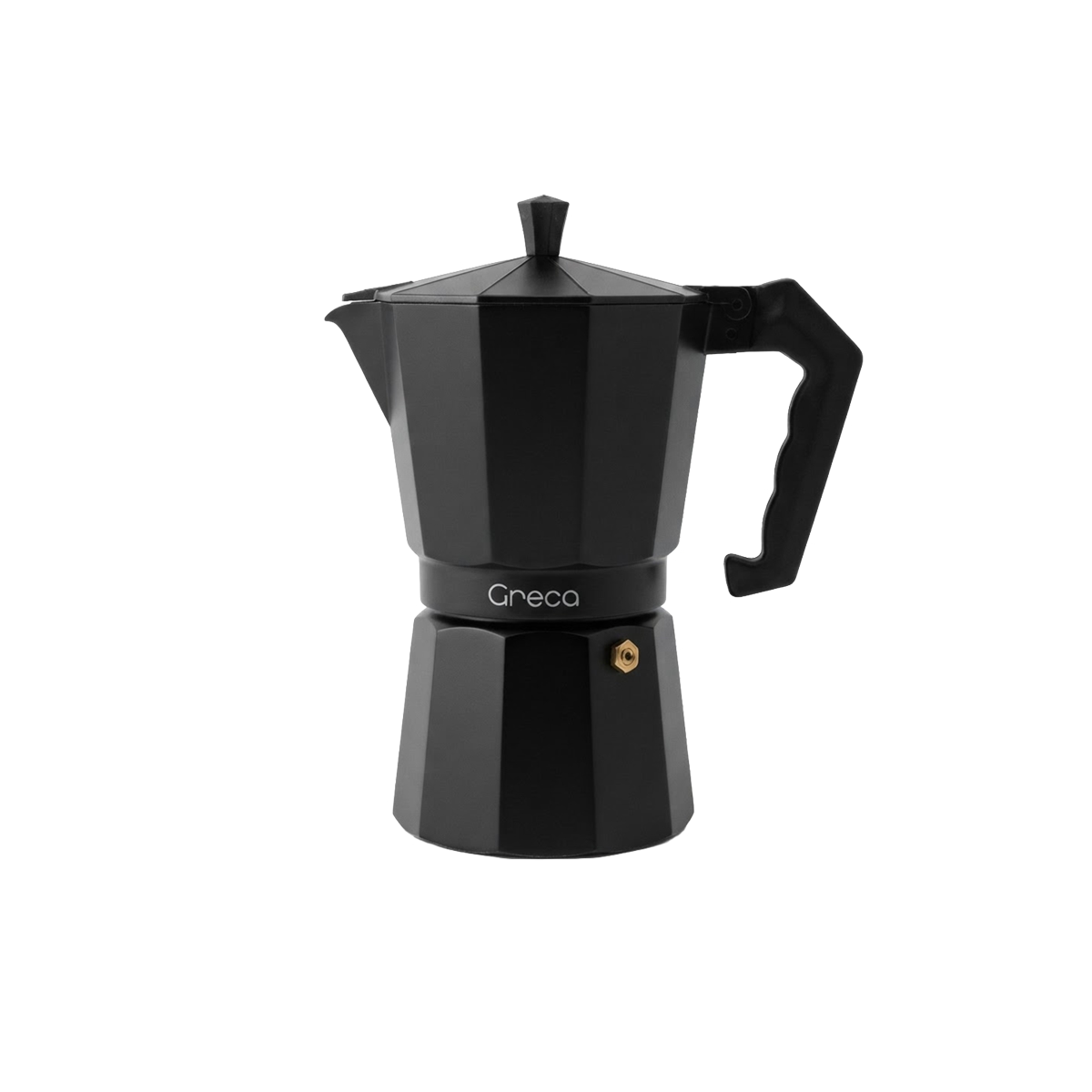 Cafetera Clasica 09 Tazas Color Negro Mate Greca