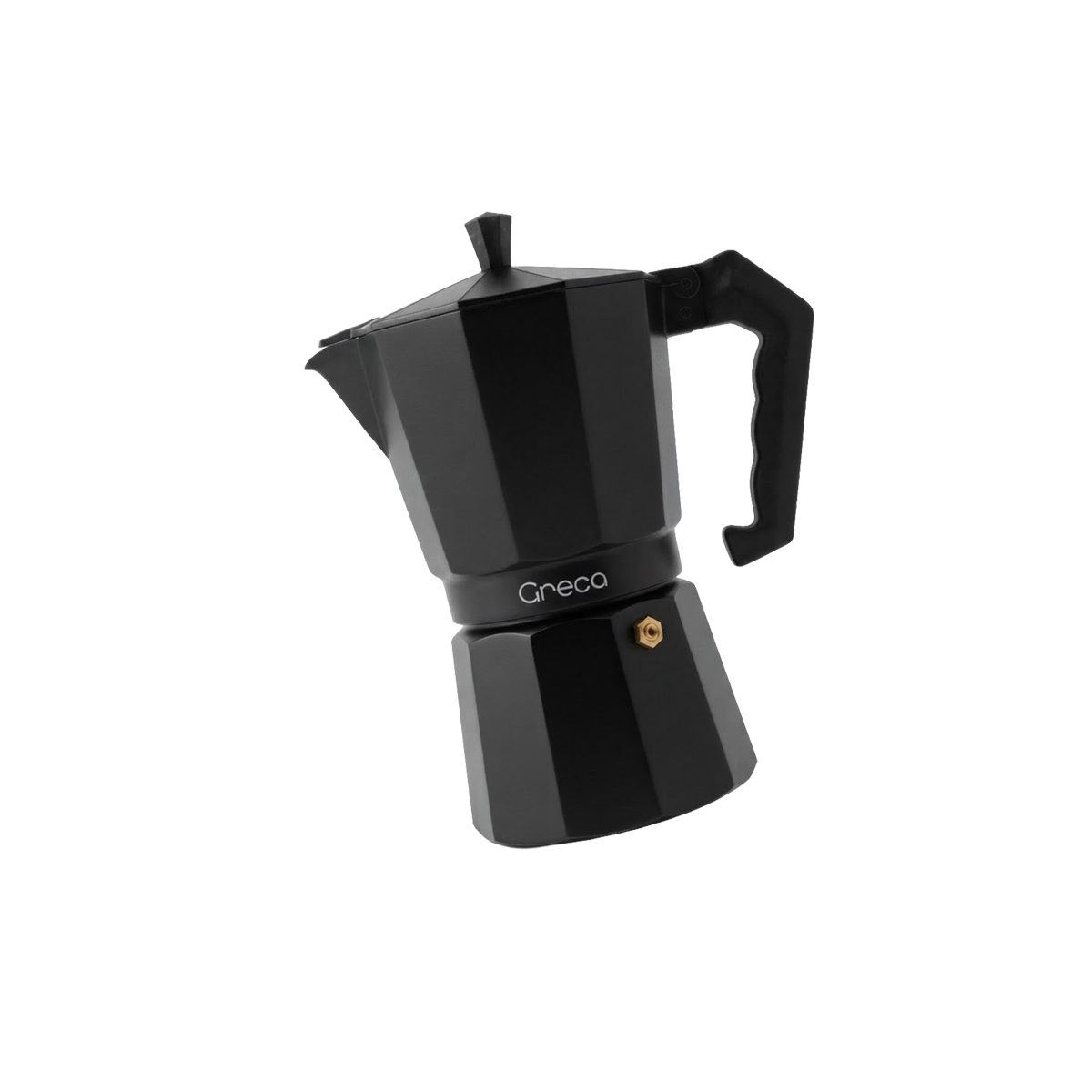 Cafetera Clasica 09 Tazas Color Negro Mate Greca - Miniatura 3