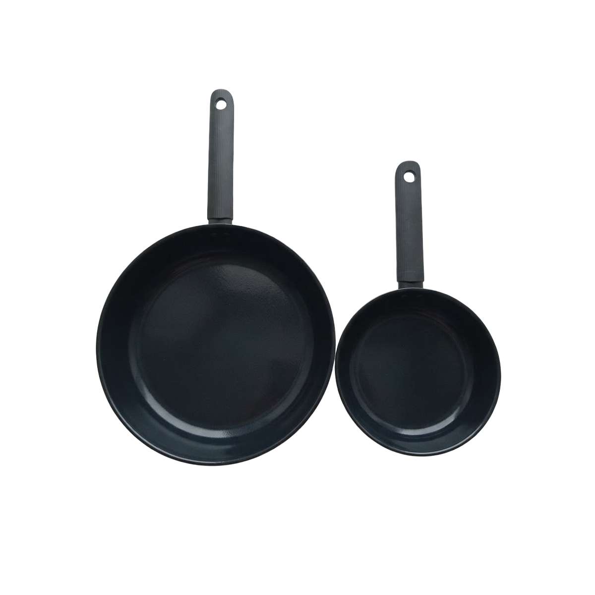 Juego De Sartenes De Cerámica 2 Piezas Negro Bremen