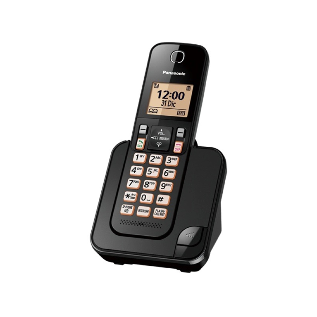 Teléfono Fijo Inalámbrico Color Negro Panasonic - Miniatura 2