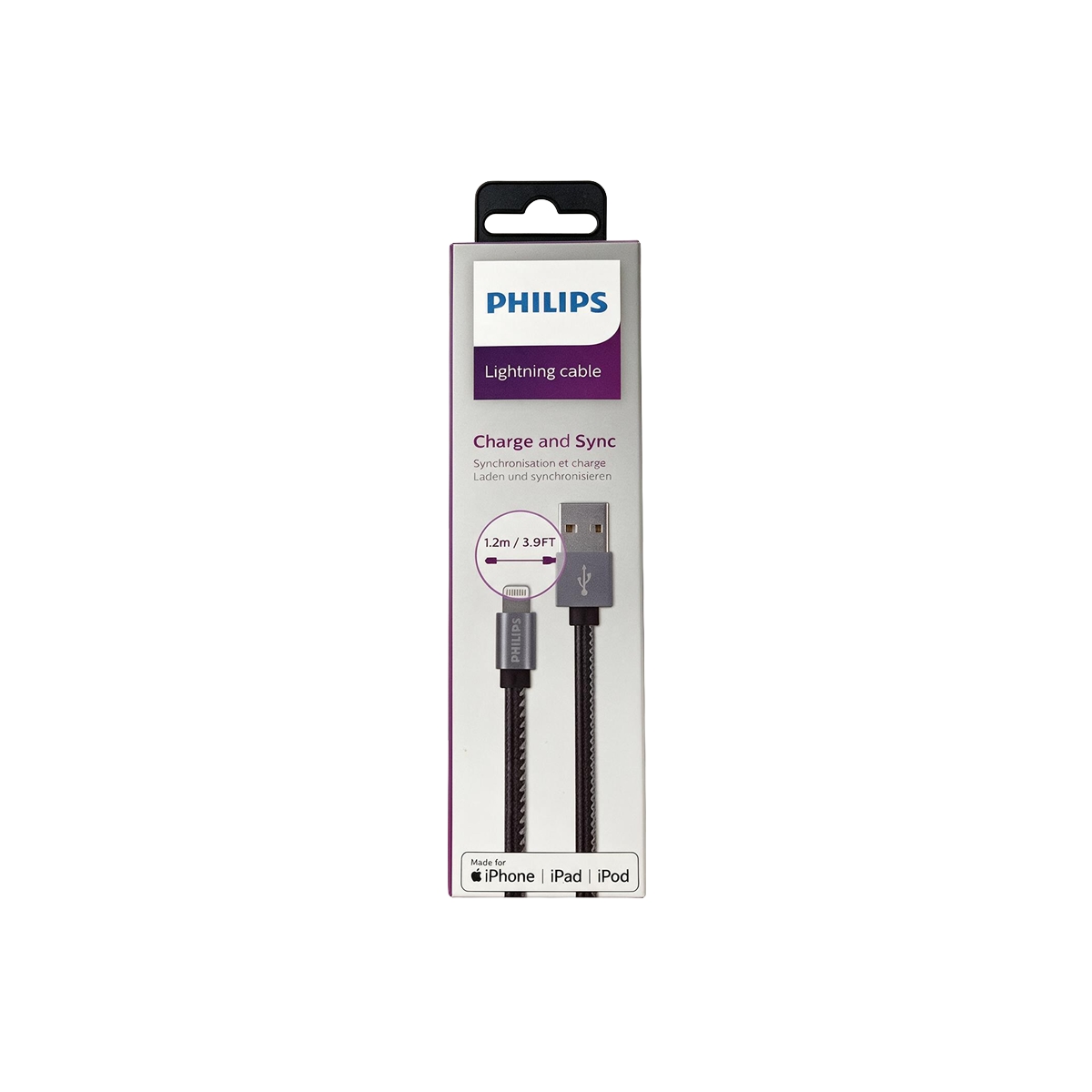 Cable Micro USB De Carga Y Datos Color Negro Philips - Miniatura 3