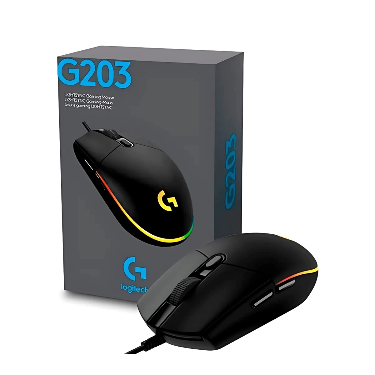 Mouse Alámbrico Gamer Color Negro Lightsync Logitech - Miniatura 4