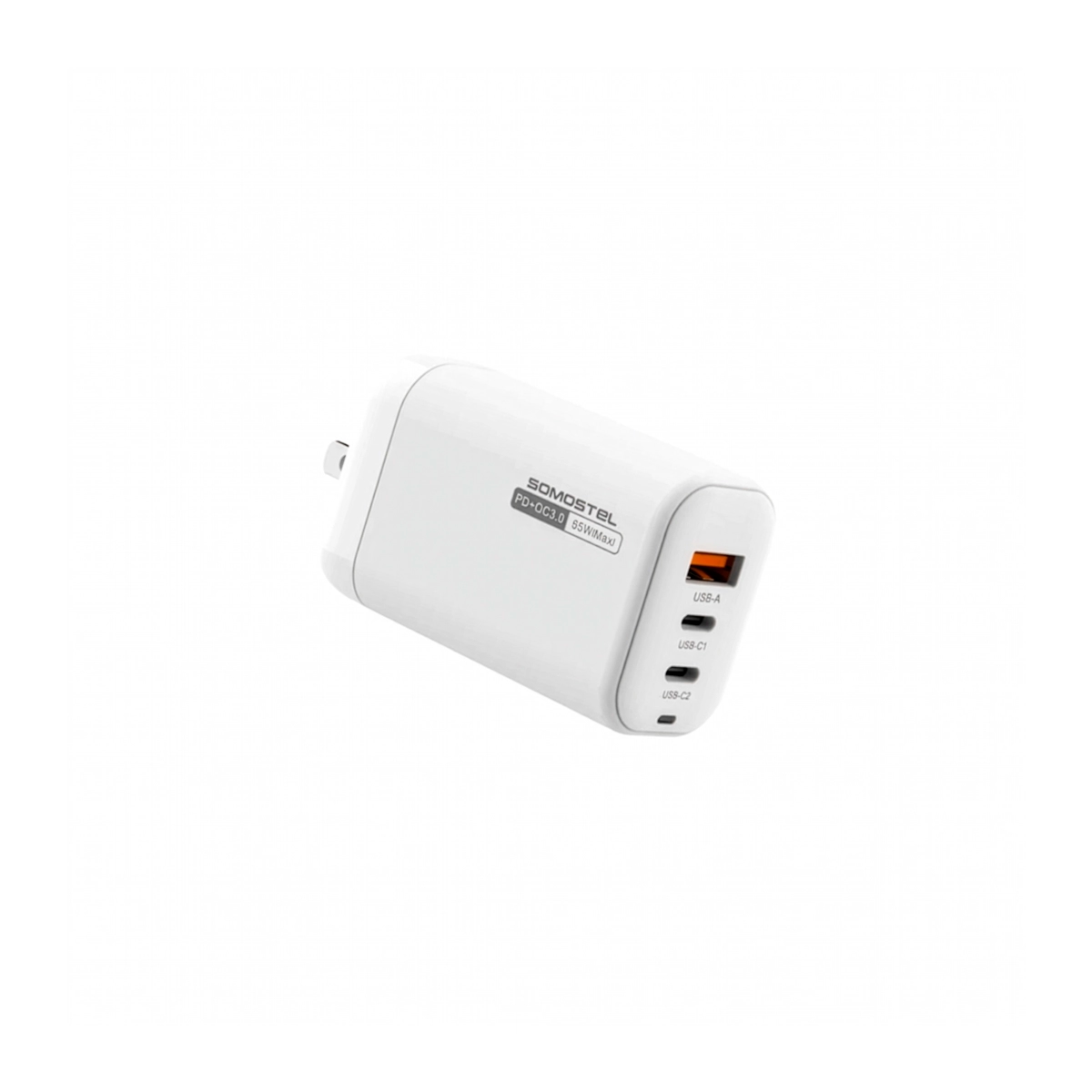 Cargador Carga Rapida 3 Puertos USB Color Blanco Somostel - Miniatura 2