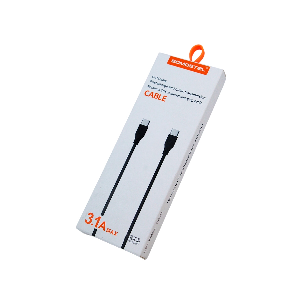 Cable USB Tipo Lightning Color Negro Somostel - Miniatura 2