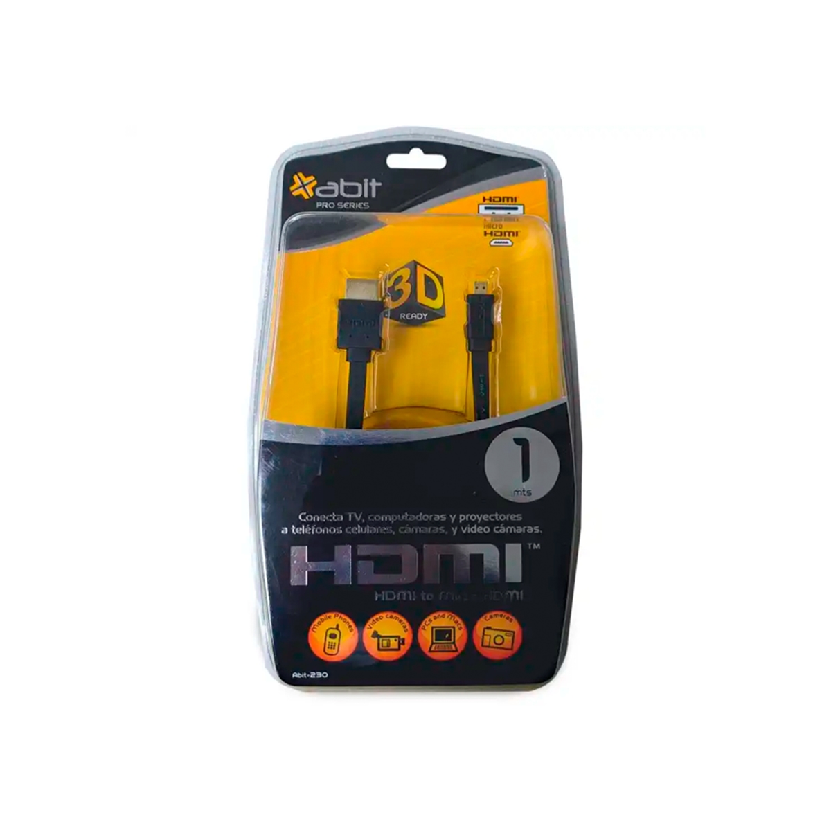 Cable HDMI A Micro HDMI De 1 Metro Pro Series Abit - Miniatura 2