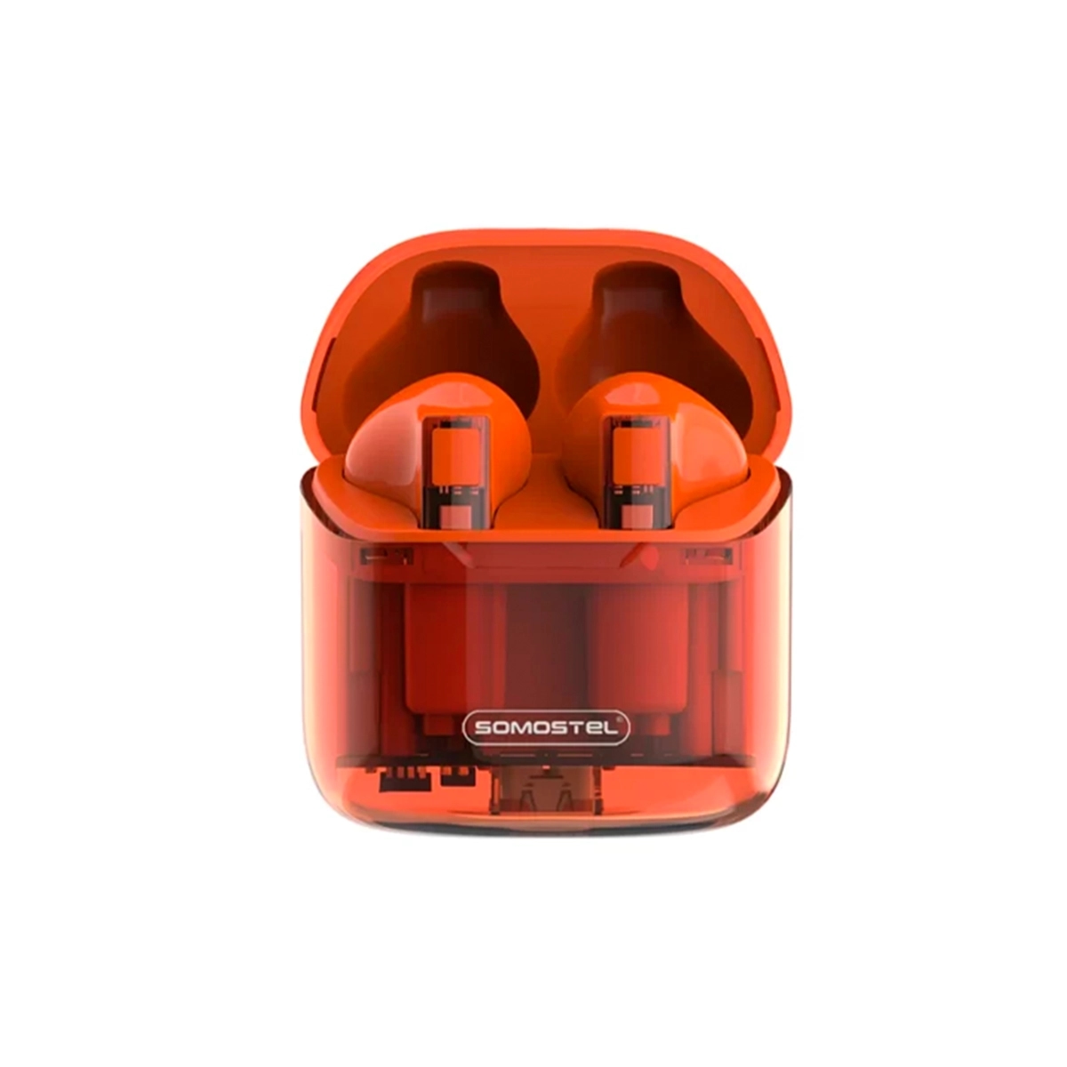 Audífonos Inalámbricos Bluetooth Portátiles color Naranja Somostel
