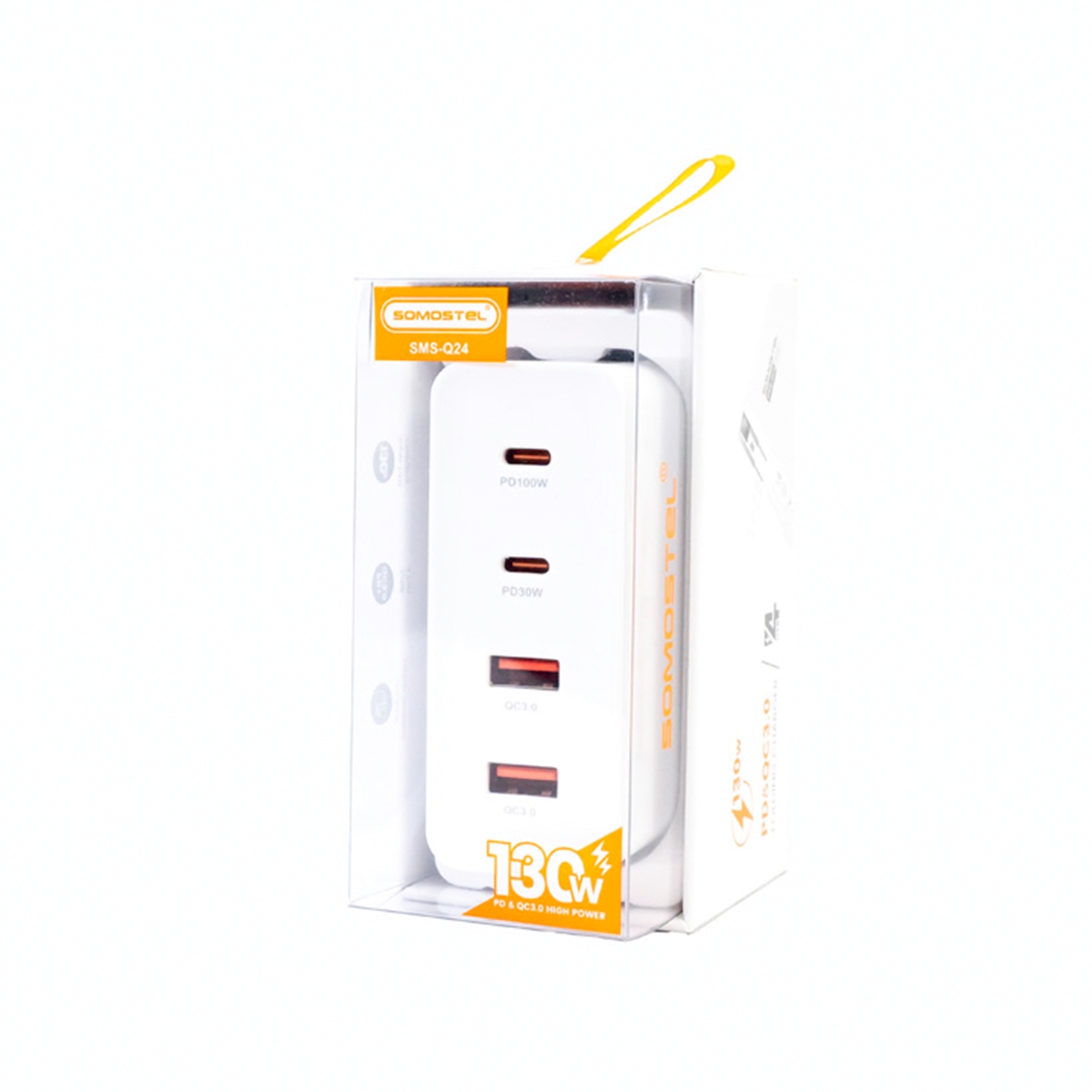 Adaptador De Carga Rápida 130W color Blanco Somostel - Miniatura 3