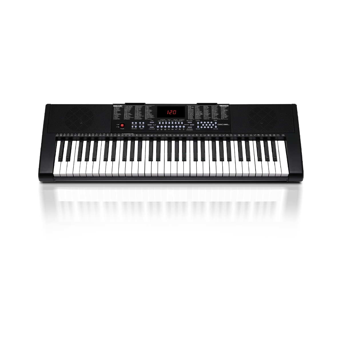Teclado Musical Portátil 61 Tonos Multifuncional Color Negro Decibel