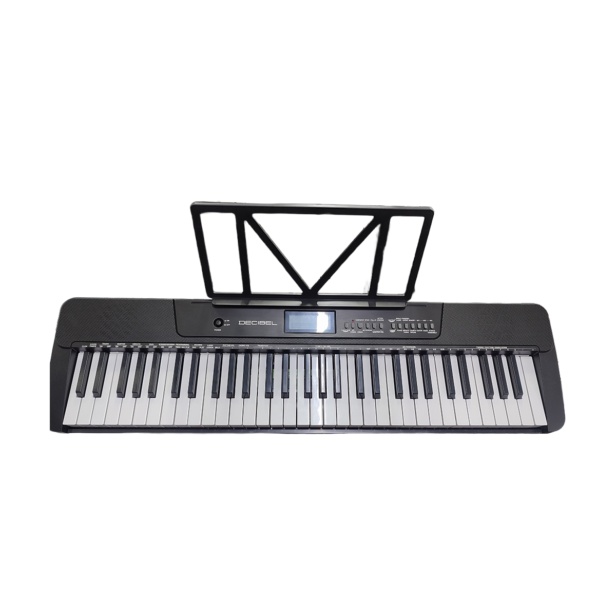 Teclado Musical Portátil Electrónico de 61 Tonos Color Negro Decibel