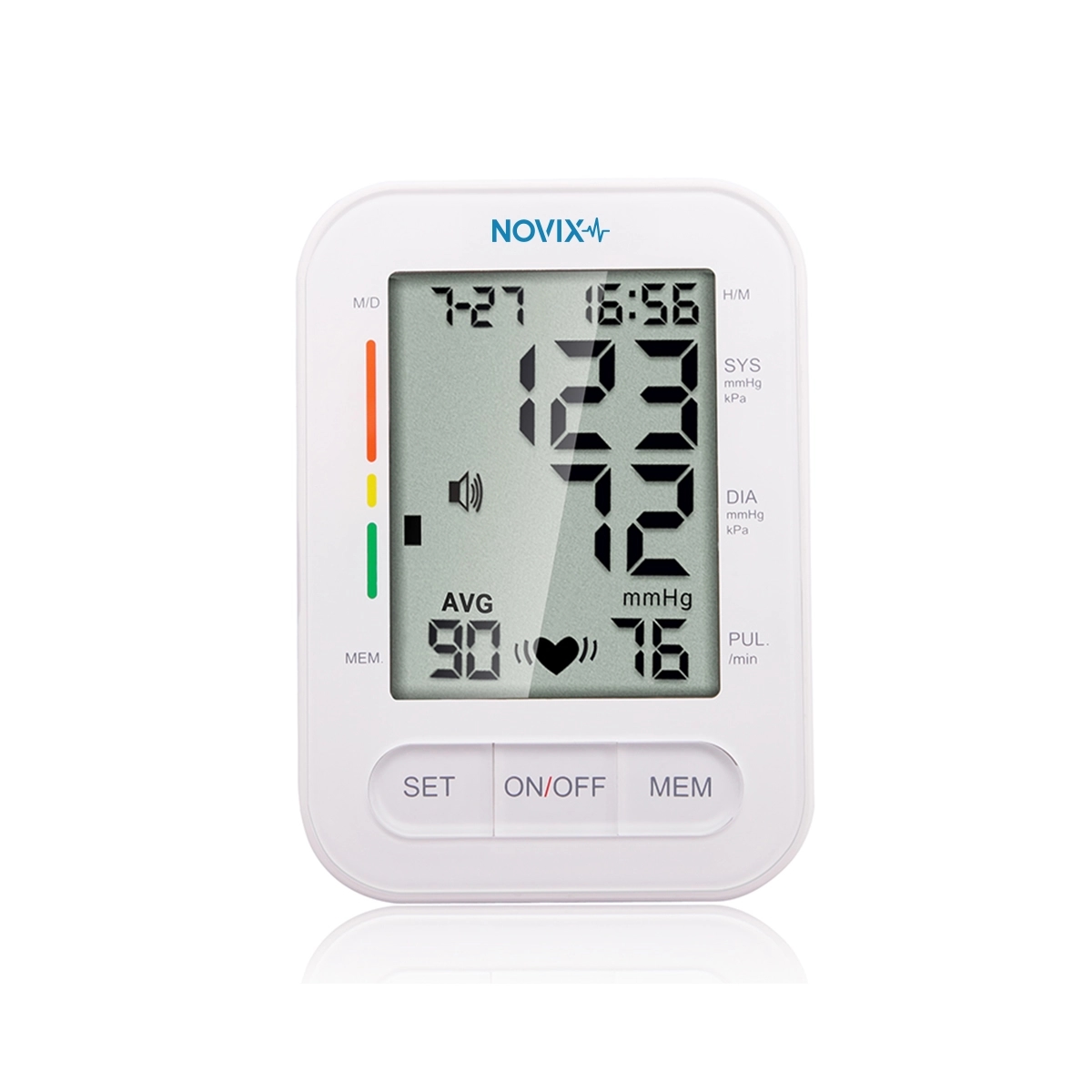 Tensiómetro Digital De Brazo Pantalla LCD Color Blanco Novix