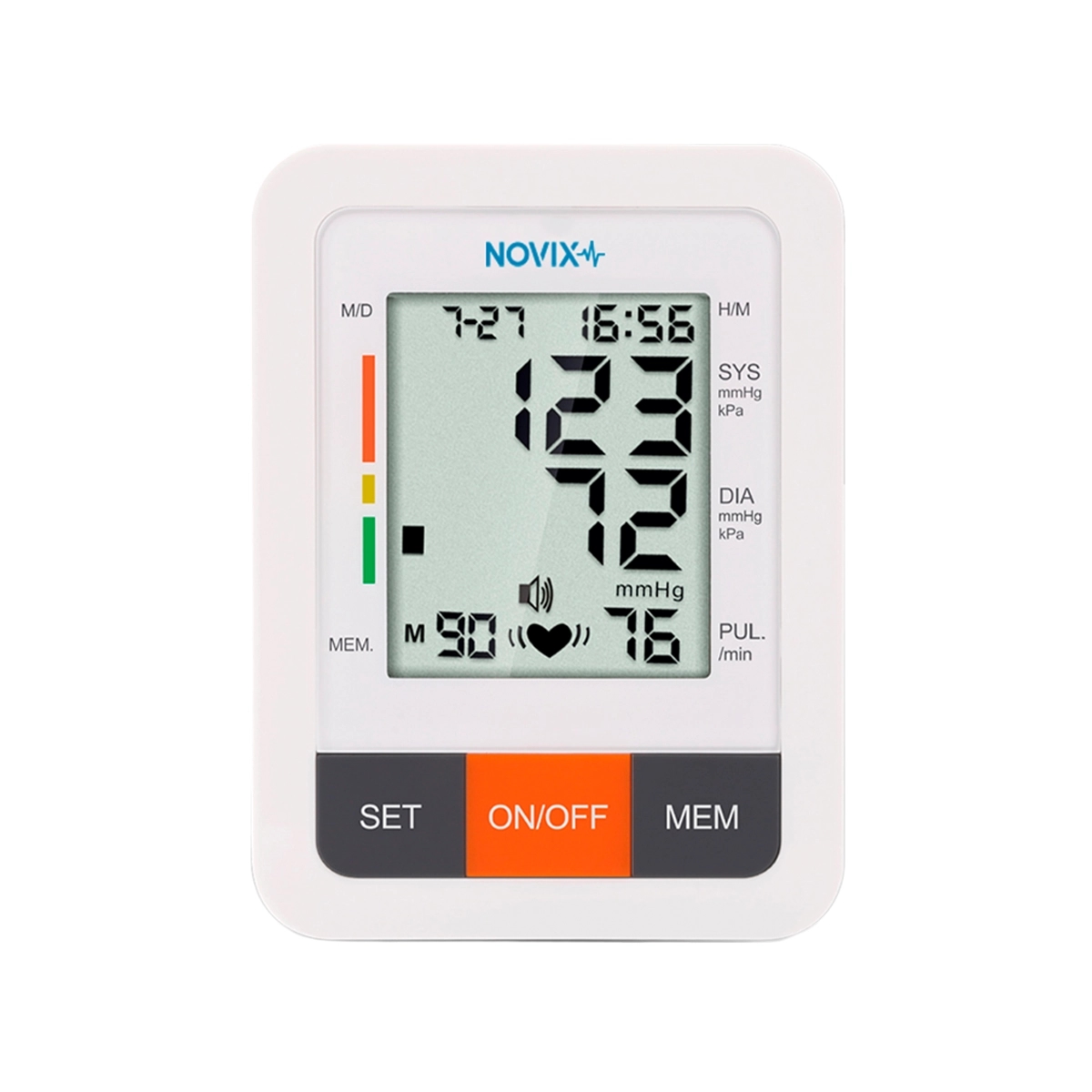 Tensiómetro Digital De Brazo Pantalla LCD Color Blanco Novix