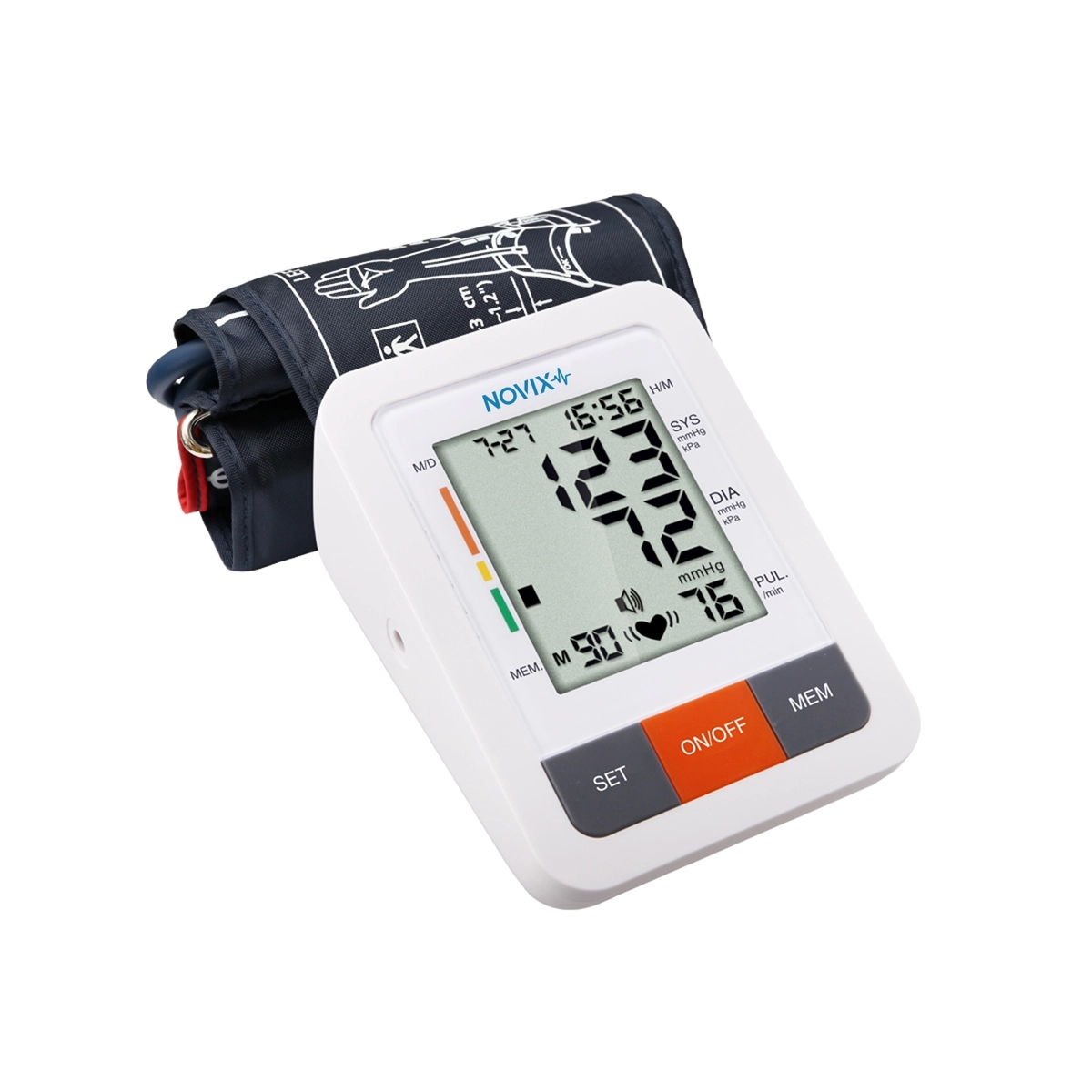 Tensiómetro Digital De Brazo Pantalla LCD Color Blanco Novix - Miniatura 2