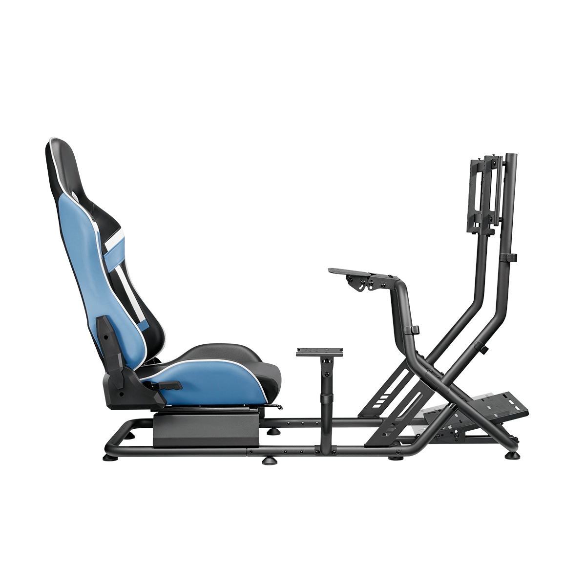 Cabina Simulador De Carreras Con Soporte Para Monitor Color Negro Y Azul Destek - Miniatura 4