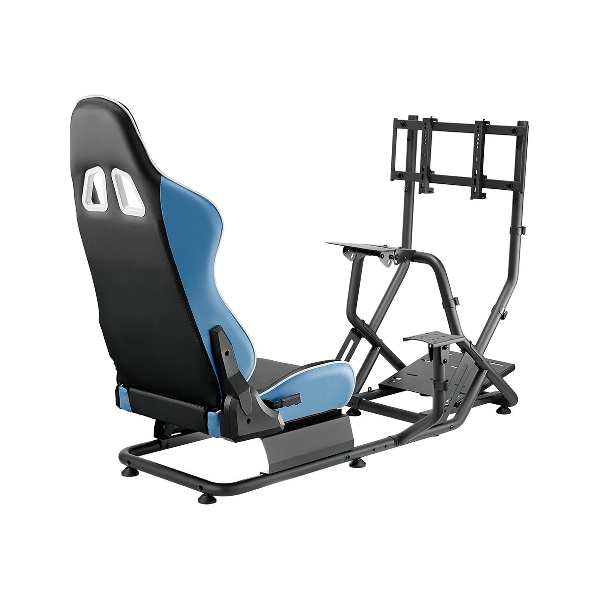 Cabina Simulador De Carreras Con Soporte Para Monitor Color Negro Y Azul Destek - Miniatura 3