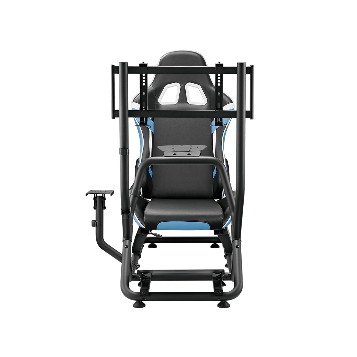 Cabina Simulador De Carreras Con Soporte Para Monitor Color Negro Y Azul Destek