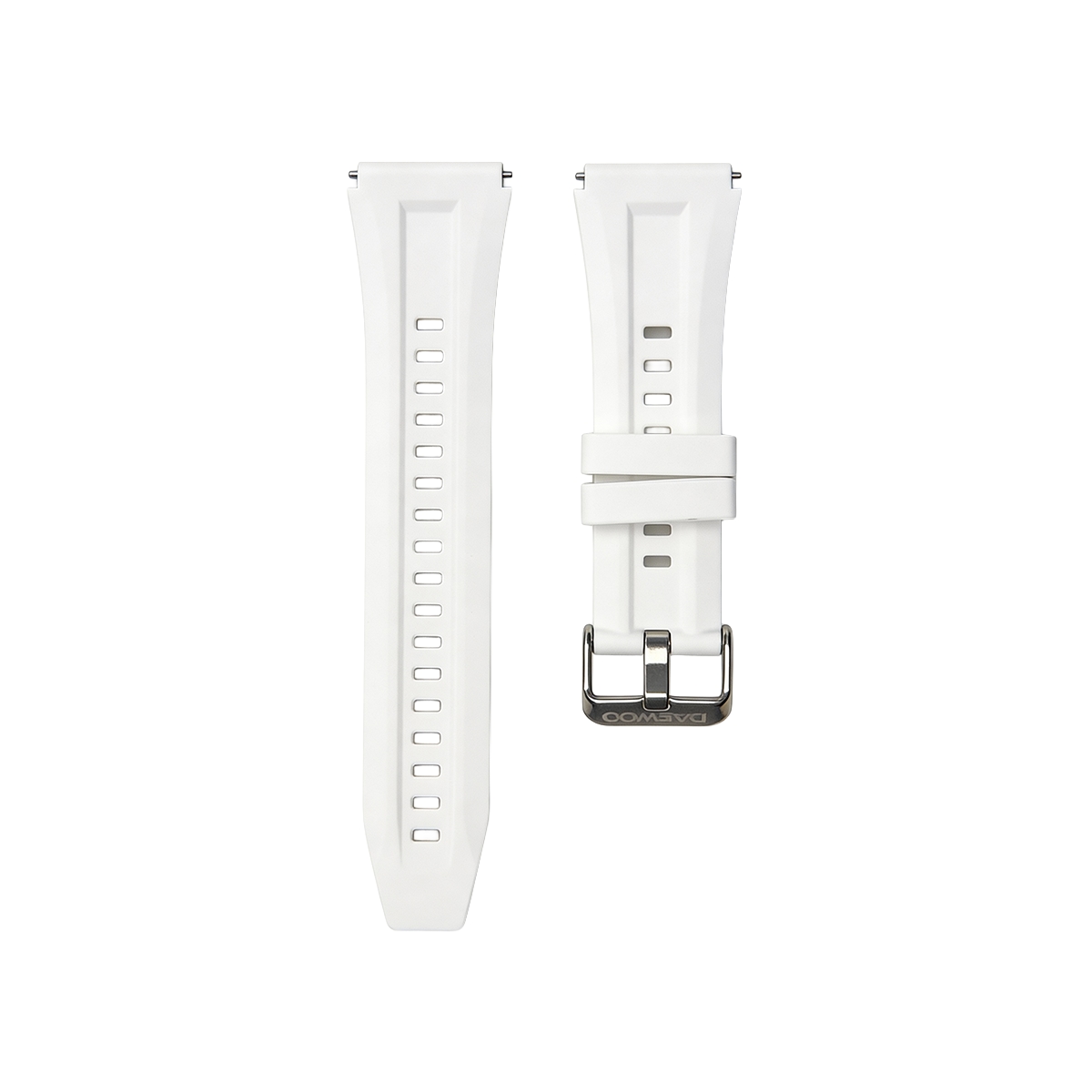 Correa De Silicón Para Reloj 22mm Color Blanco Daewoo