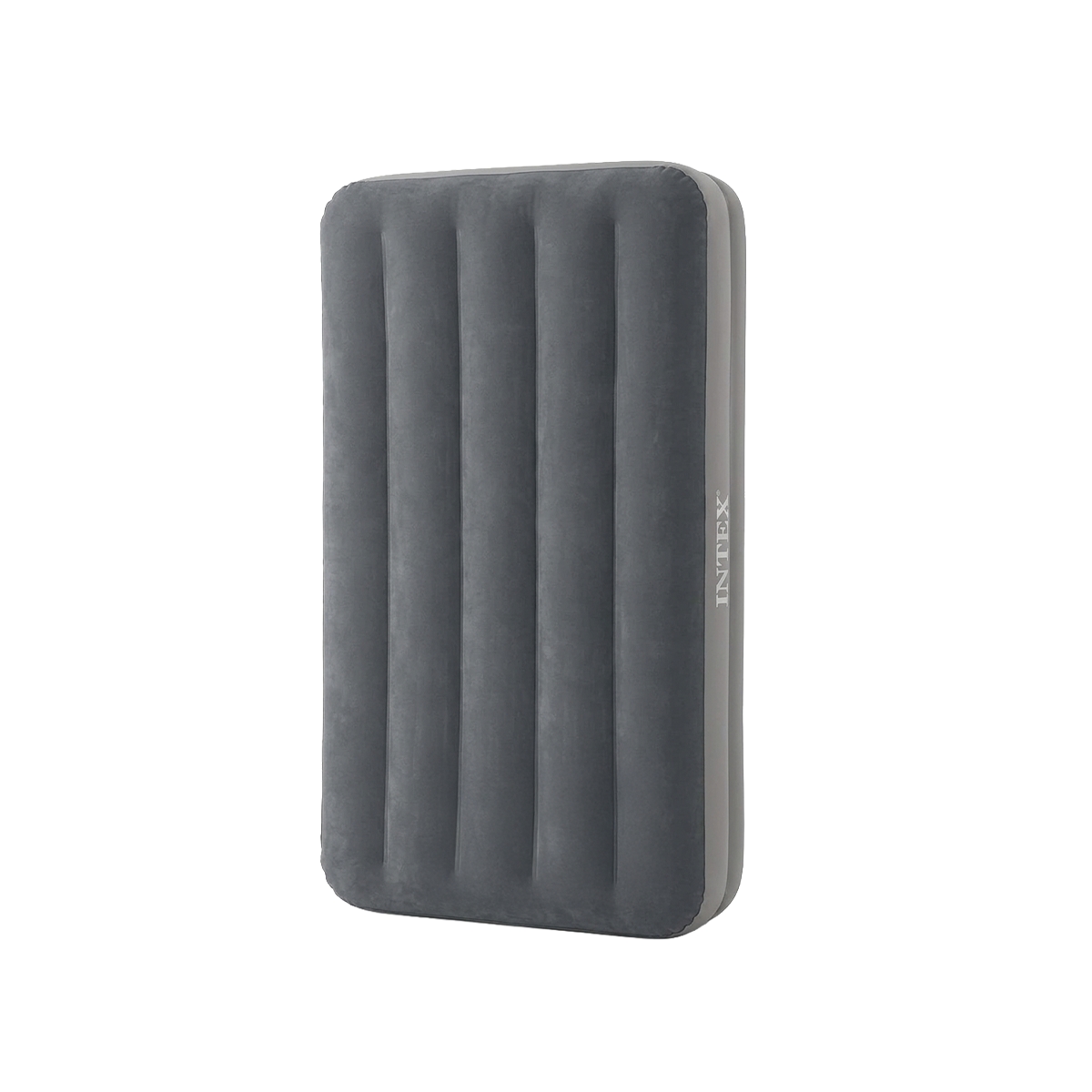 Colchón Inflable Twin Color Gris Con Bomba Integrada Intex