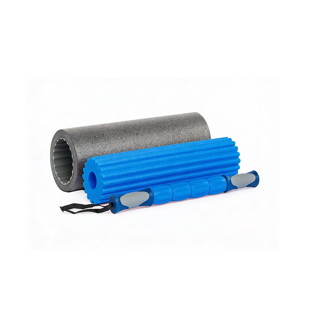 Set de Rodillo Y Masajeador de Yoga Color Azul Nexfit - Miniatura 2