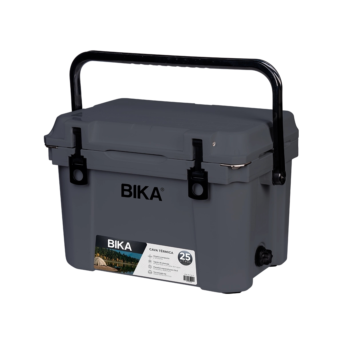 Cava Térmica 25 Litros Color Gris Bika - Miniatura 2
