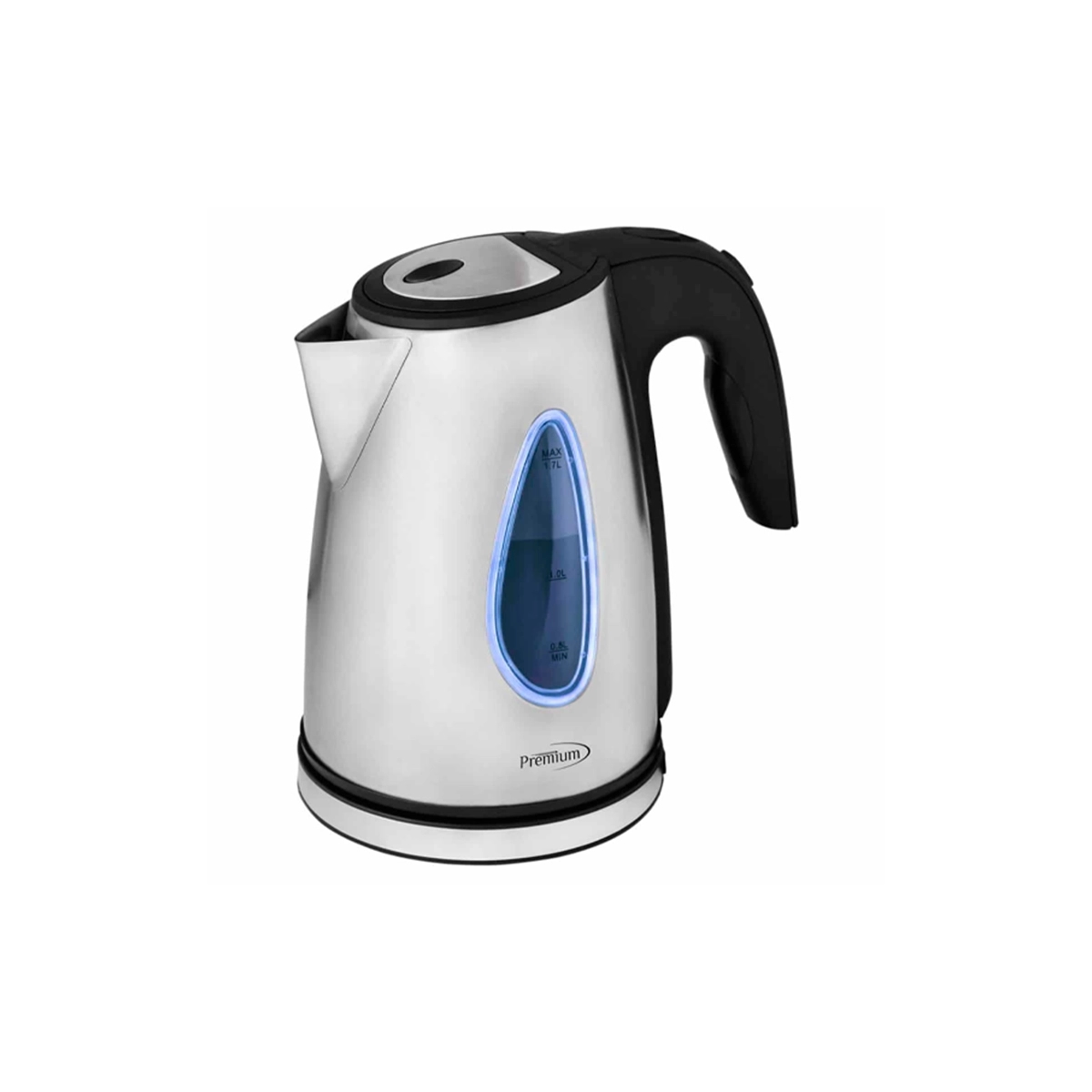 Tetera Eléctrica de Acero Inoxidable 1.7 Litros Color Plata Premium