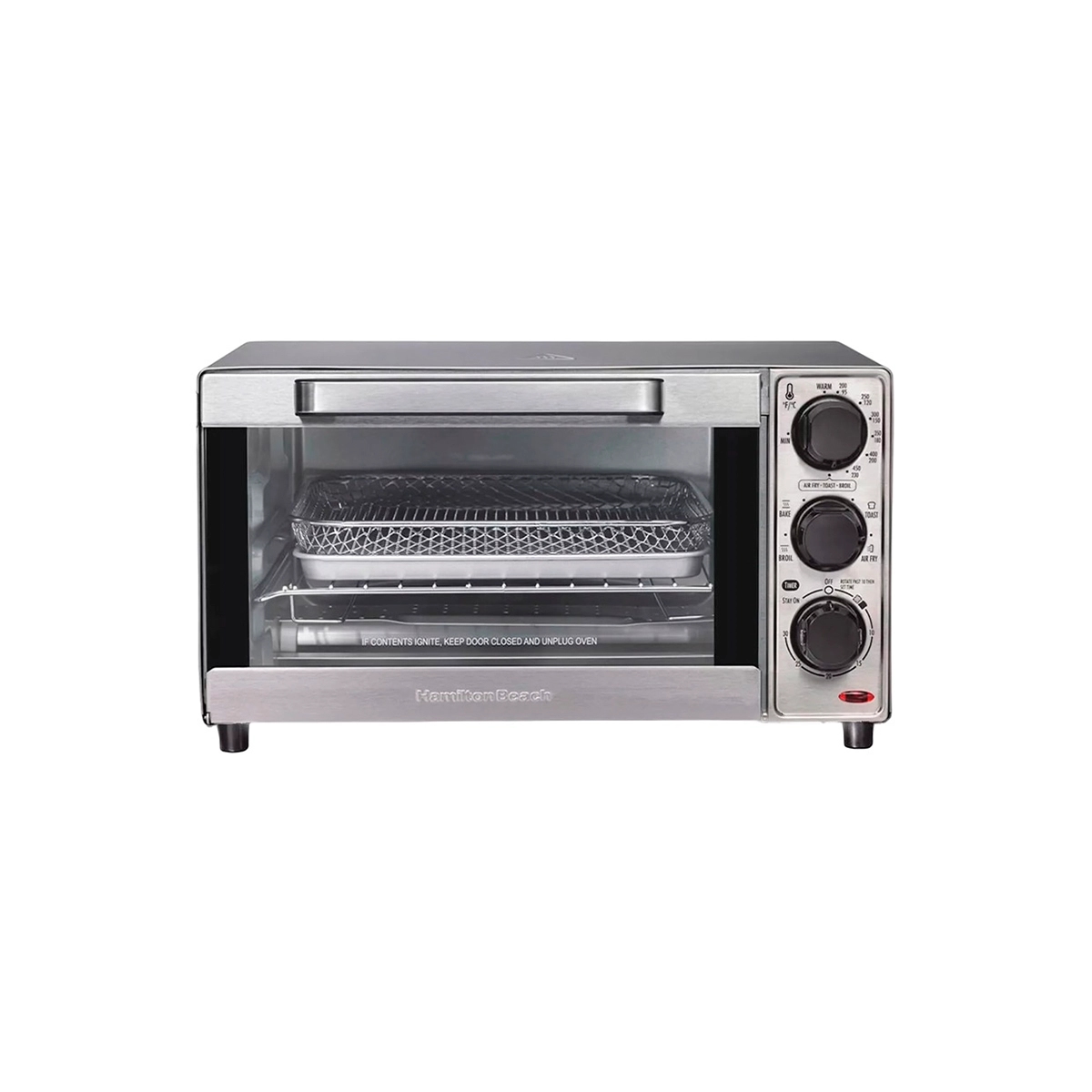 Horno Freidora De Aire Acero Inoxidable Color Plata Hamilton Beach